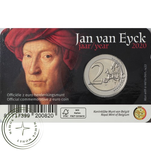 Бельгия 2 евро 2020 630 лет со дня рождения Яна ван Эйка (Буклет) — 93702477