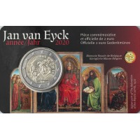 Монета Бельгия 2 евро 2020 Ян ван Эйк (Буклет)