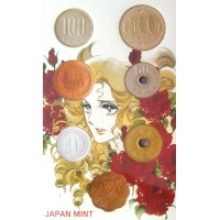 Япония годовой набор монет 2007 35 лет манги Риёко Икэды Роза Версаля