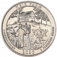 Монета США 25 центов 2020 Вейр Фарм