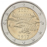 Монета Финляндия 2 евро 2007 Независимость