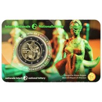 Монета Бельгия 2 евро 2025 Национальная лотерея (Буклет)