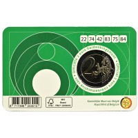 Монета Бельгия 2 евро 2025 Национальная лотерея (Буклет)