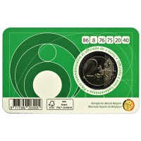 Монета Бельгия 2 евро 2025 Национальная лотерея (Буклет)