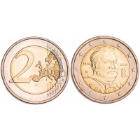 Монета Италия 2 евро 2012 100 лет со смерти поэта Джованни Пасколи