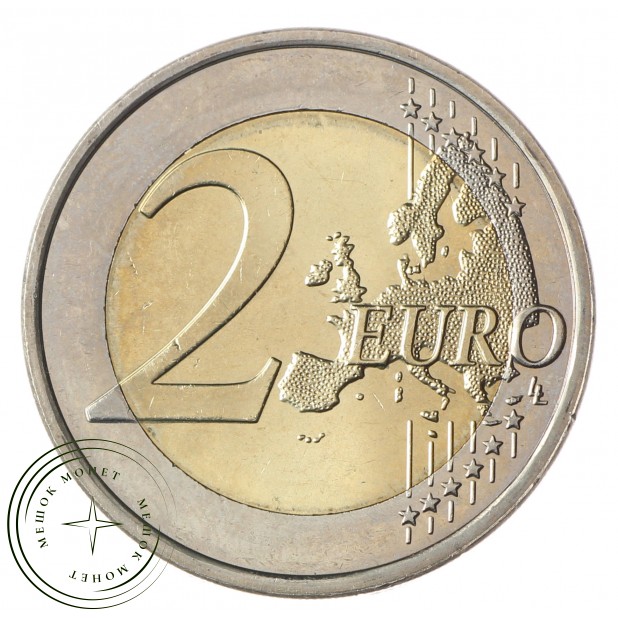 Италия 2 евро 2012 100 лет со смерти поэта Джованни Пасколи