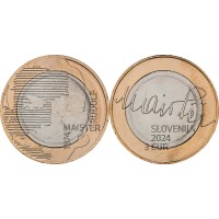 Монета Словения 3 евро 2024 Рудольф Майстер