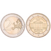Монета Эстония 2 евро 2019 100-летие перевода обучения на эстонский язык Тартуского университета