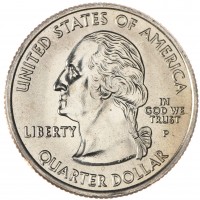 Монета США 25 центов 2003 Алабама