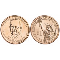 Монета США 1 доллар 2015 Президент Дуайт Эйзенхауэр