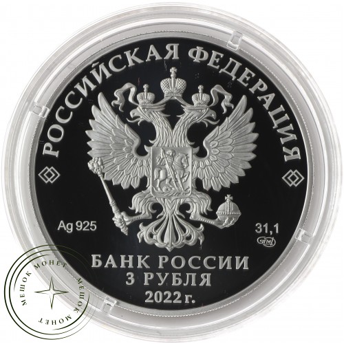 3 рубля 2022 Первый групповой космический полет — 937033590