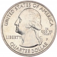 Монета США 25 центов 2020 Марш-Биллингс-Рокфеллер