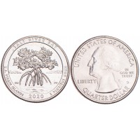 Монета США 25 центов 2020 Солт Ривер Бэй