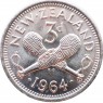 Новая Зеландия 3 пенса 1964