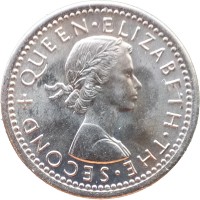 Монета Новая Зеландия 3 пенса 1964