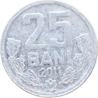 Монета Молдавия 25 бань 2011