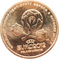 Монета Украина 1 гривна 2012 Чемпионат Европы по футболу