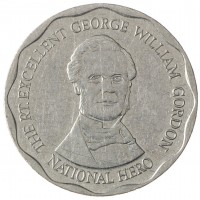 Монета Ямайка 10 долларов 2012