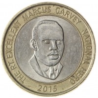 Монета Ямайка 20 долларов 2015