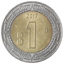 Монета Мексика 1 песо 2017