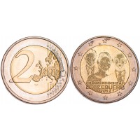 Люксембург 2 евро 2012 свадьба наследного Великого Герцога Люксембурга Гийома и графини Стефании де Ланнуа