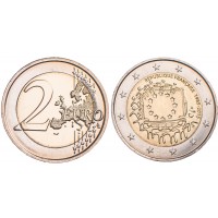 Монета Франция 2 евро 2015 30 лет Флагу Европы