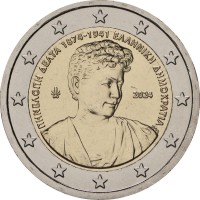 Монета Греция 2 евро 2024 Пенелопа Дельта