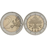 Монета Литва 2 евро 2024 Соломенные сады