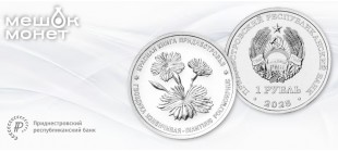 Памятная монета Приднестровья 2025: гвоздика изменчивая