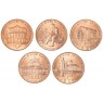 США 1 цент набор 200 лет Линкольна 5 монет