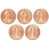 США 1 цент набор 200 лет Линкольна 5 монет