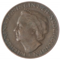 Монета Нидерланды 1 цент 1948