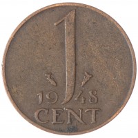 Нидерланды 1 цент 1948