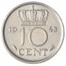 Нидерланды 10 центов 1948