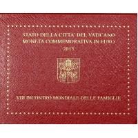 Монета Ватикан 2 евро 2015 VIII Всемирная встреча семей в Филадельфии (буклет)