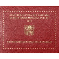 Монета Ватикан 2 евро 2015 VIII Всемирная встреча семей в Филадельфии (буклет)