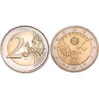 Монета Португалия 2 евро 2014 40 лет Революции гвоздик - 25 апреля 1974