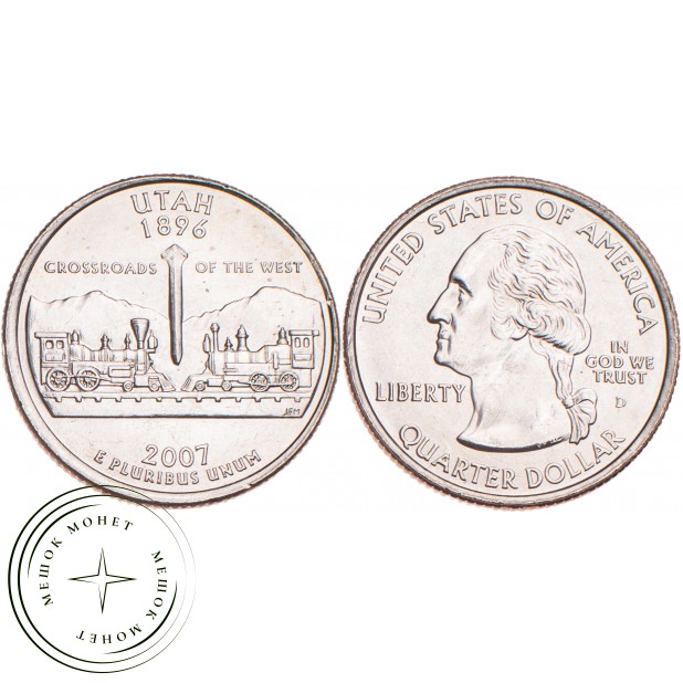 США 25 центов 2007 Юта