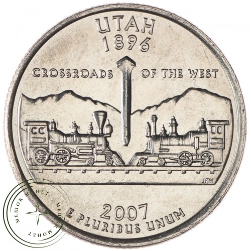 США 25 центов 2007 Юта — 