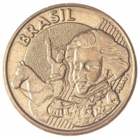 Монета Бразилия 10 сентаво 2007