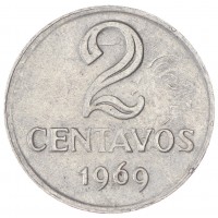 Бразилия 2 сентаво 1969