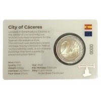 Монета Испания 2 евро 2023 Касерес (буклет)