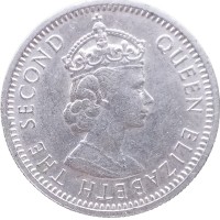 Монета Малайя и Борнео 10 центов 1961