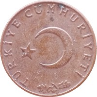 Монета Турция 10 куруш 1968