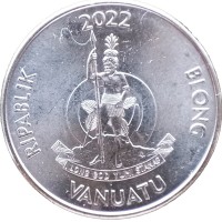 Монета Вануату 10 вату 2022