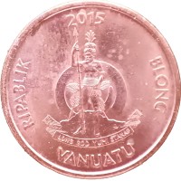 Монета Вануату 5 вату 2015