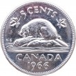 Канада 5 центов 1966