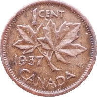Монета Канада 1 цент 1957