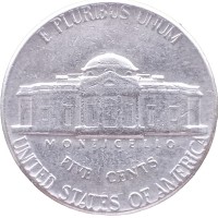 Монета США 5 центов 1974