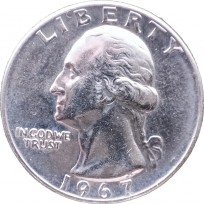 США 25 центов 1967